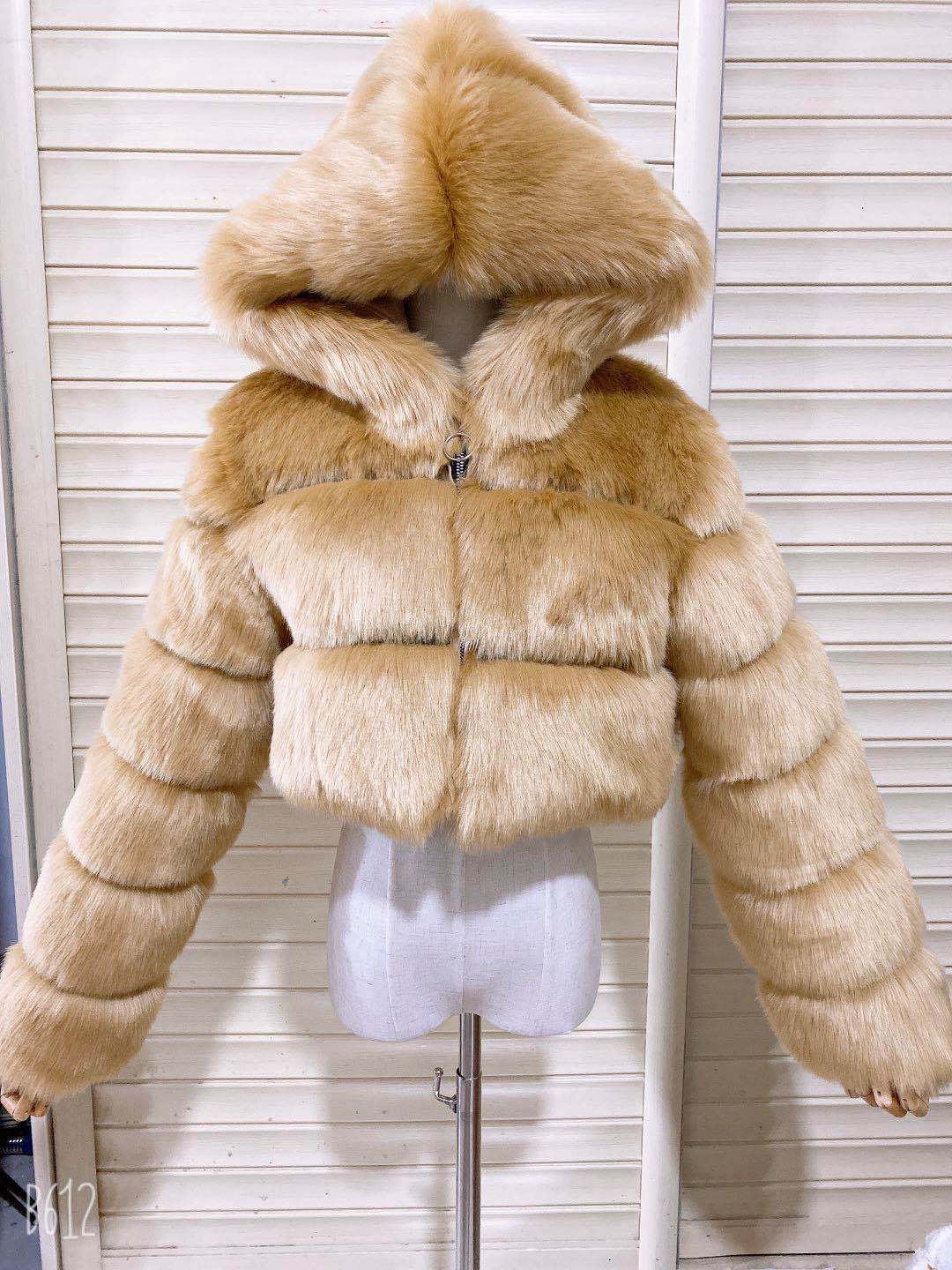 Durable Creative Imitation Fur Overcoat Fashion Coats