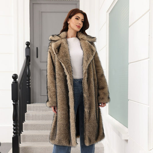 Women's Long Faux Fur Thickened Light Affordable Coats
