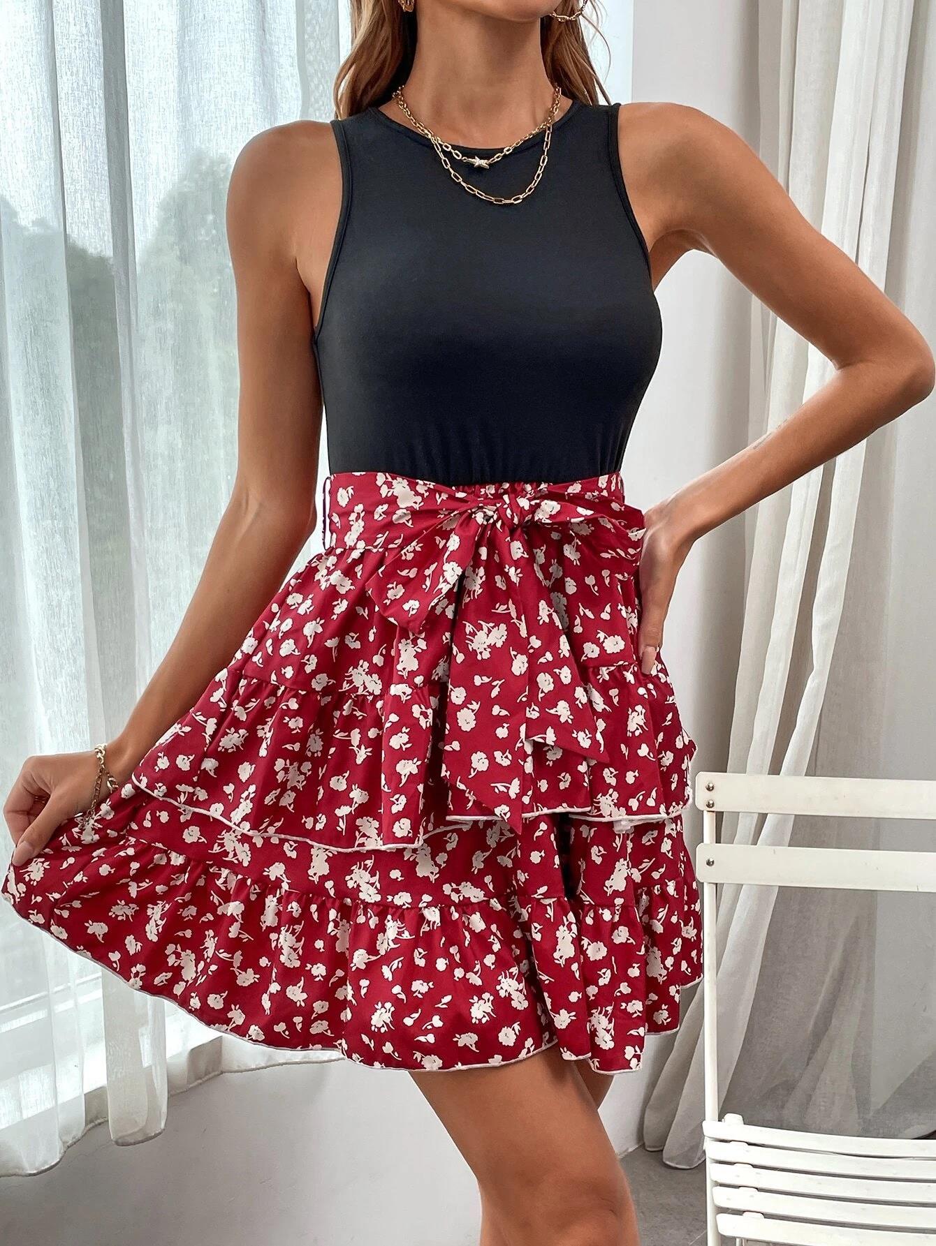 Durable Innovative Women's Summer Sleeveless Printed Dress