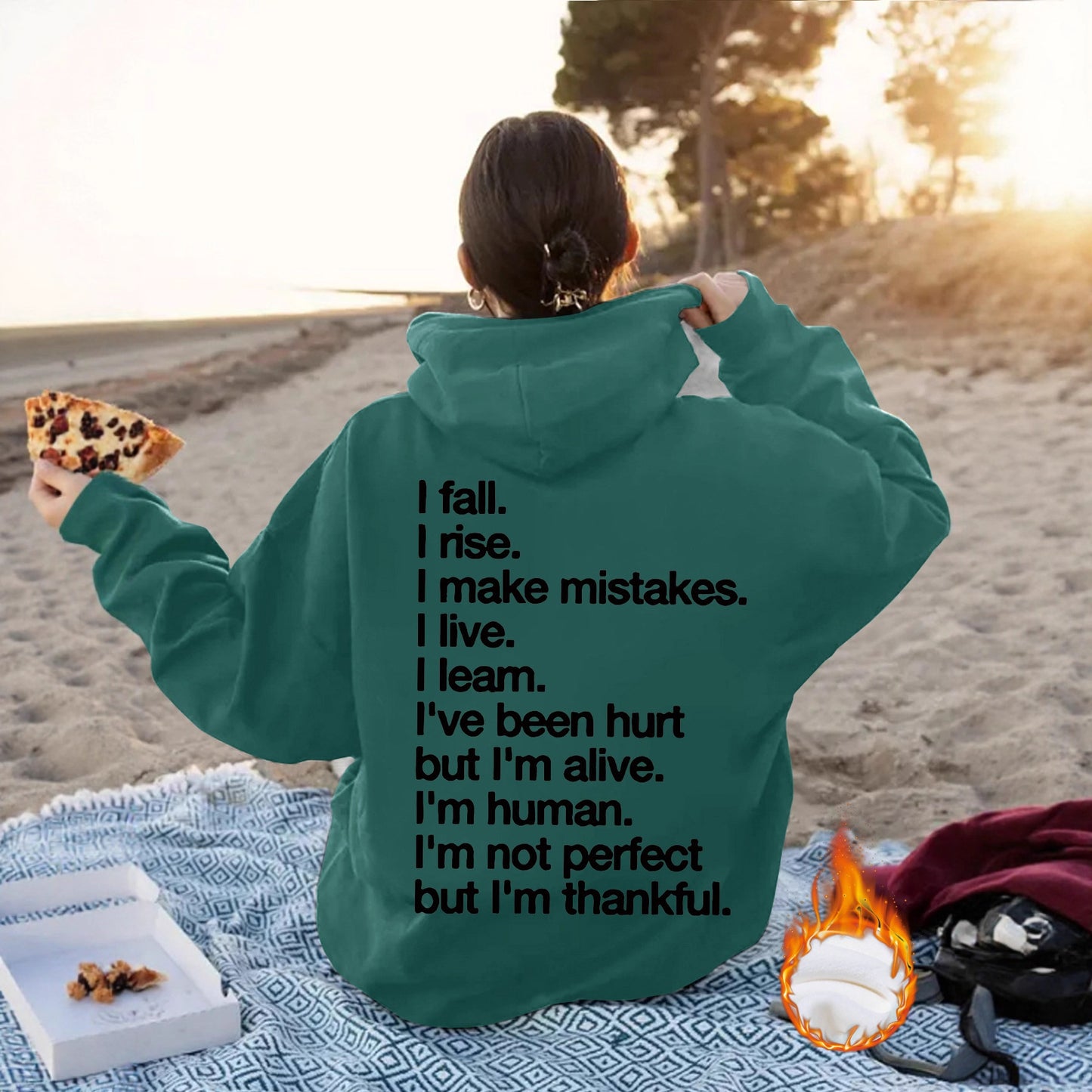 Women's European Kangaroo Pocket Hooded Long Sleeve Tops