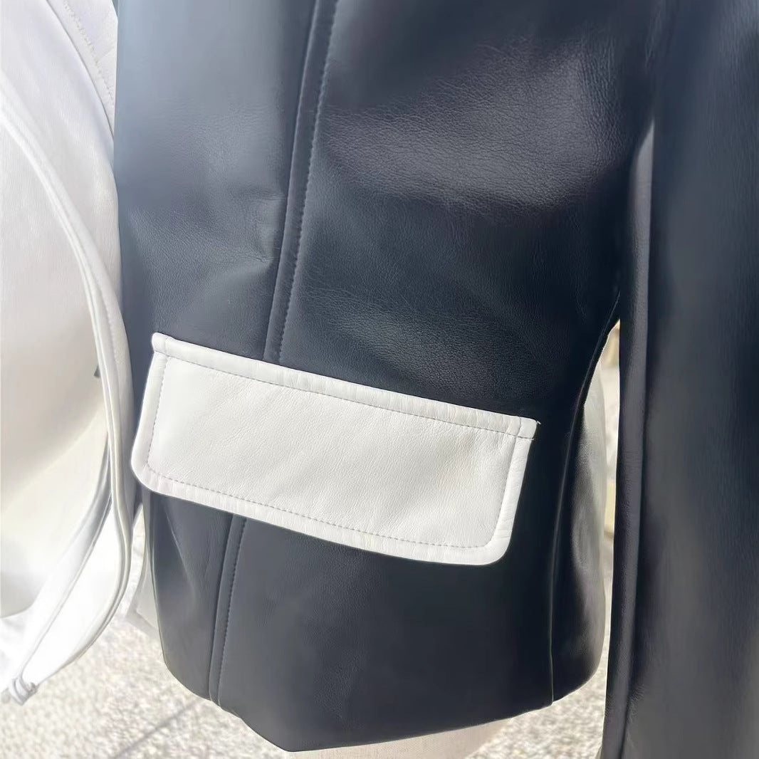 Korean Style Leather Loose Leisure Trendy Handsome Jackets