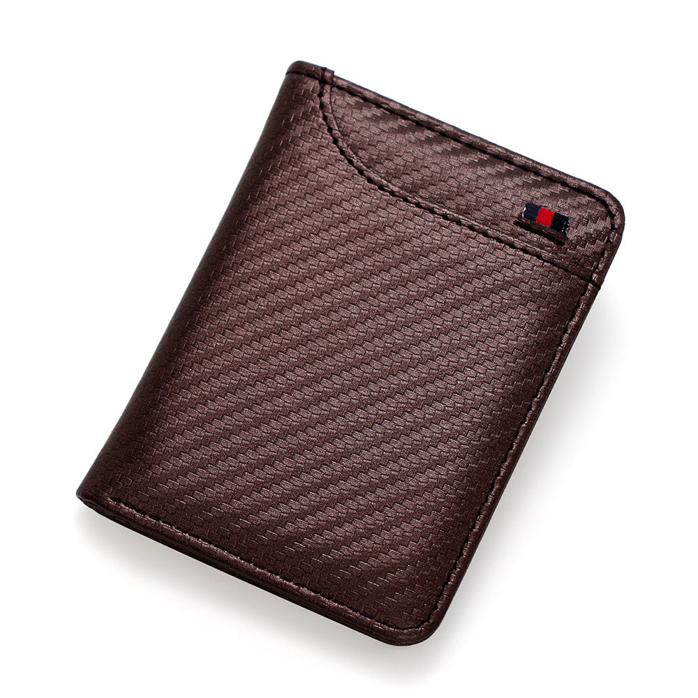 Men's Short Korean Retro Trifold Multiple Slots Card Holder