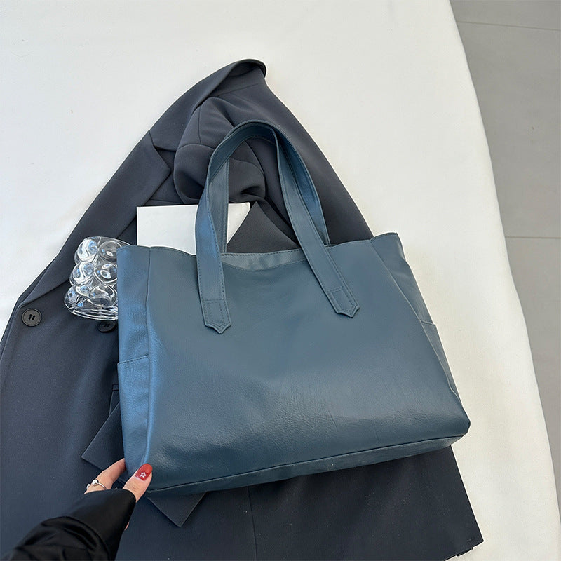 Women's Korean Simple Large Capacity Totes Thickened Shoulder Bags