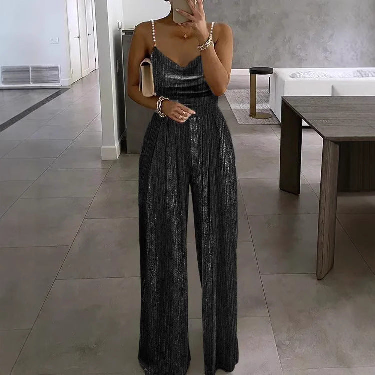 Pretty Women's Dress Elegant Suspender Beads Women's Jumpsuit/clothing