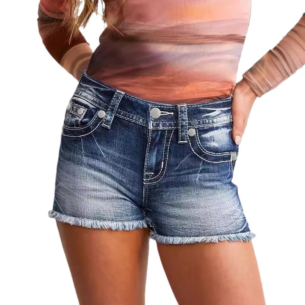 Women's Stretch Ripped Washed Denim Trendy Hot Jeans