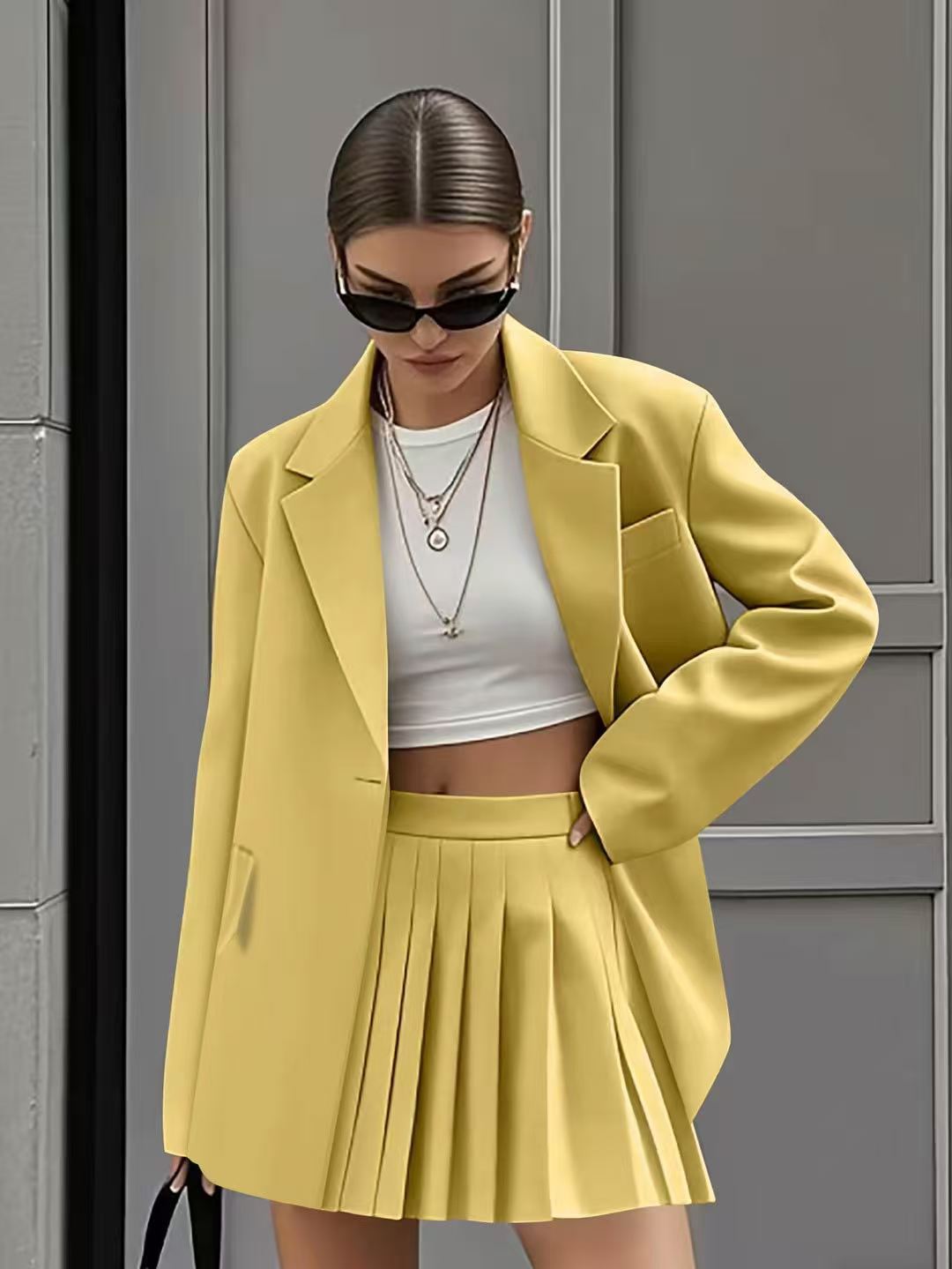 Women's Glamorous Casual Fashion Tailored Pleated Suits