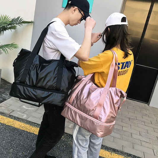 Women's Style Short Trip Dry Wet Separation Travel Bags