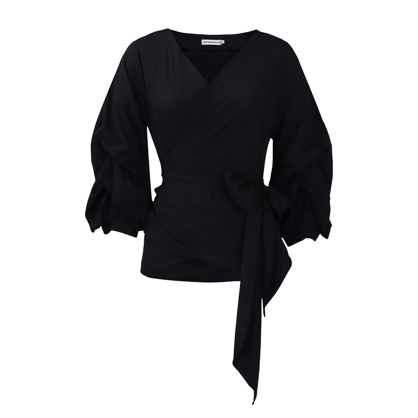 Women's Fashion Solid Color Sexy Crossover Lace Blouses