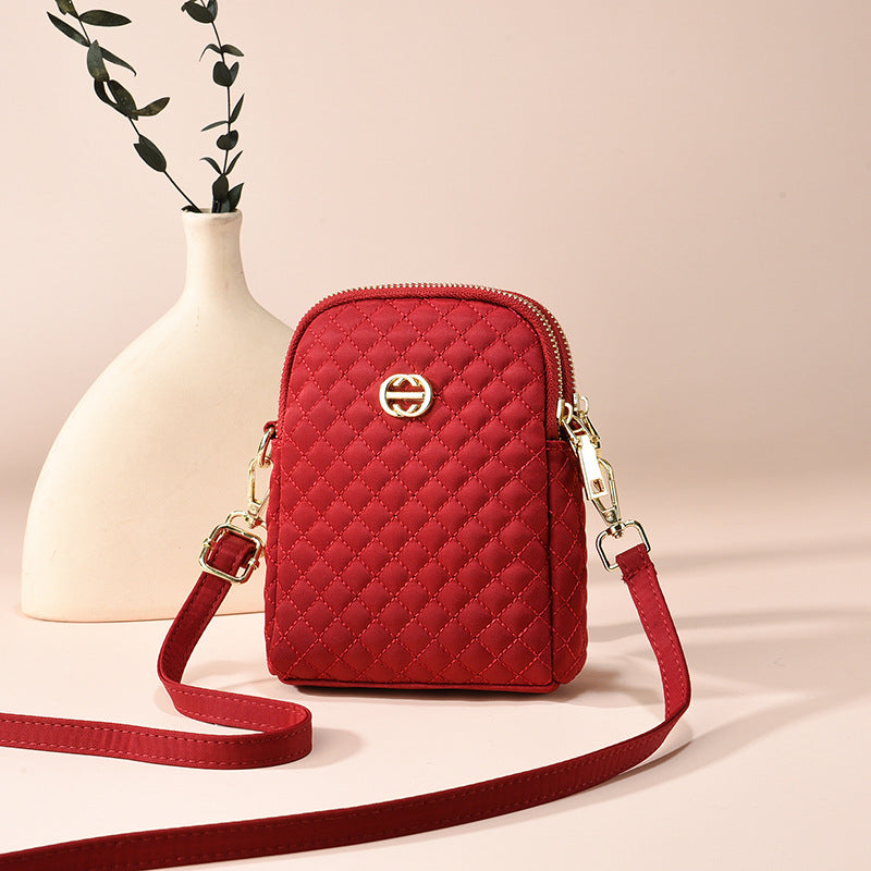 Women's Oxford Cloth Cell Summer Diamond Fashion Crossbody Bags
