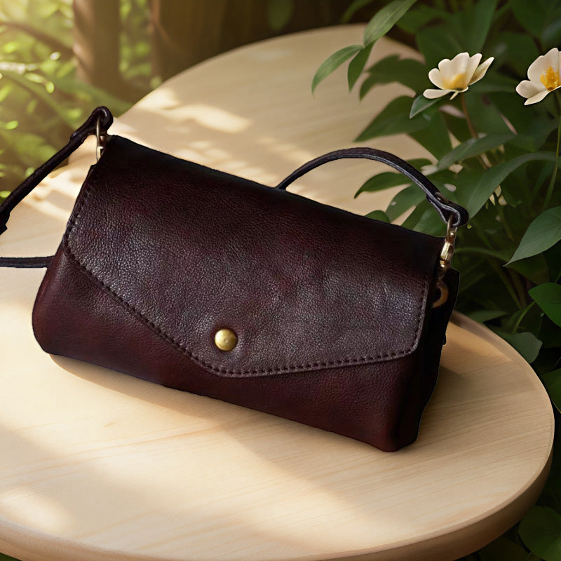 Versatile Women's Vintage Cowhide Leather Mini Crossbody Bags