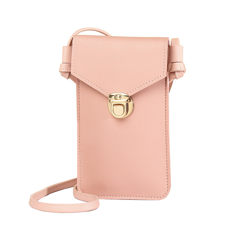 Mobile Transparent Touch Screen Female Retro Phone Bags