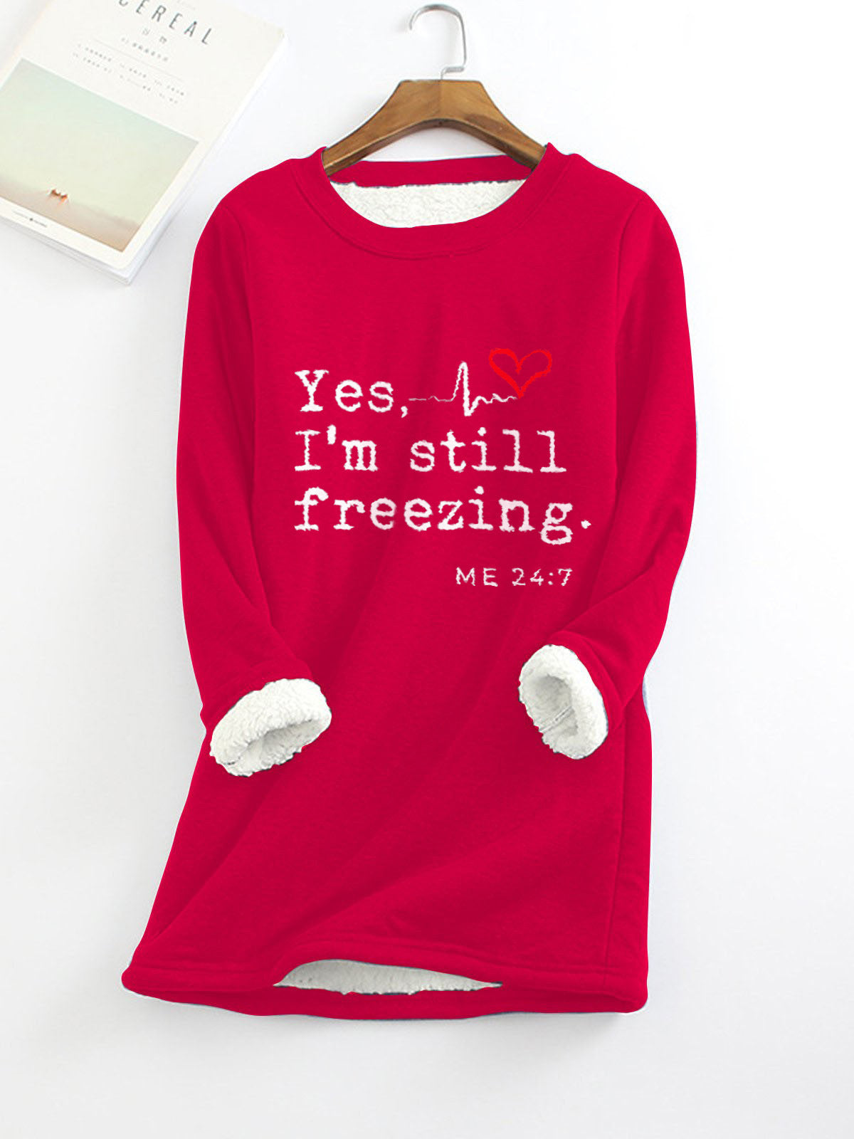 Glamorous Fleece-lined Thermal Base Printing Series Women's Sweater, Sweater