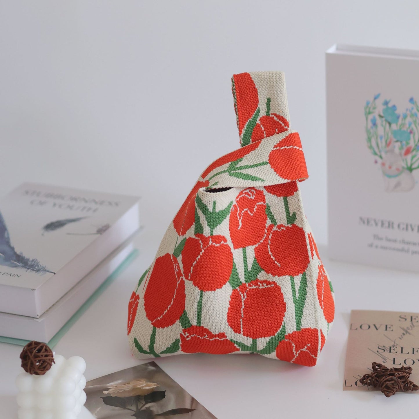 Women's Stylish Knitted Woven Vest Simple Handbags