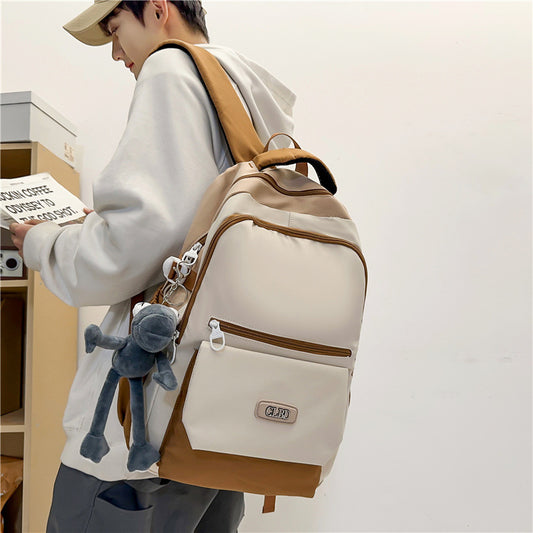 Contrast Color Female Korean University Style Backpacks
