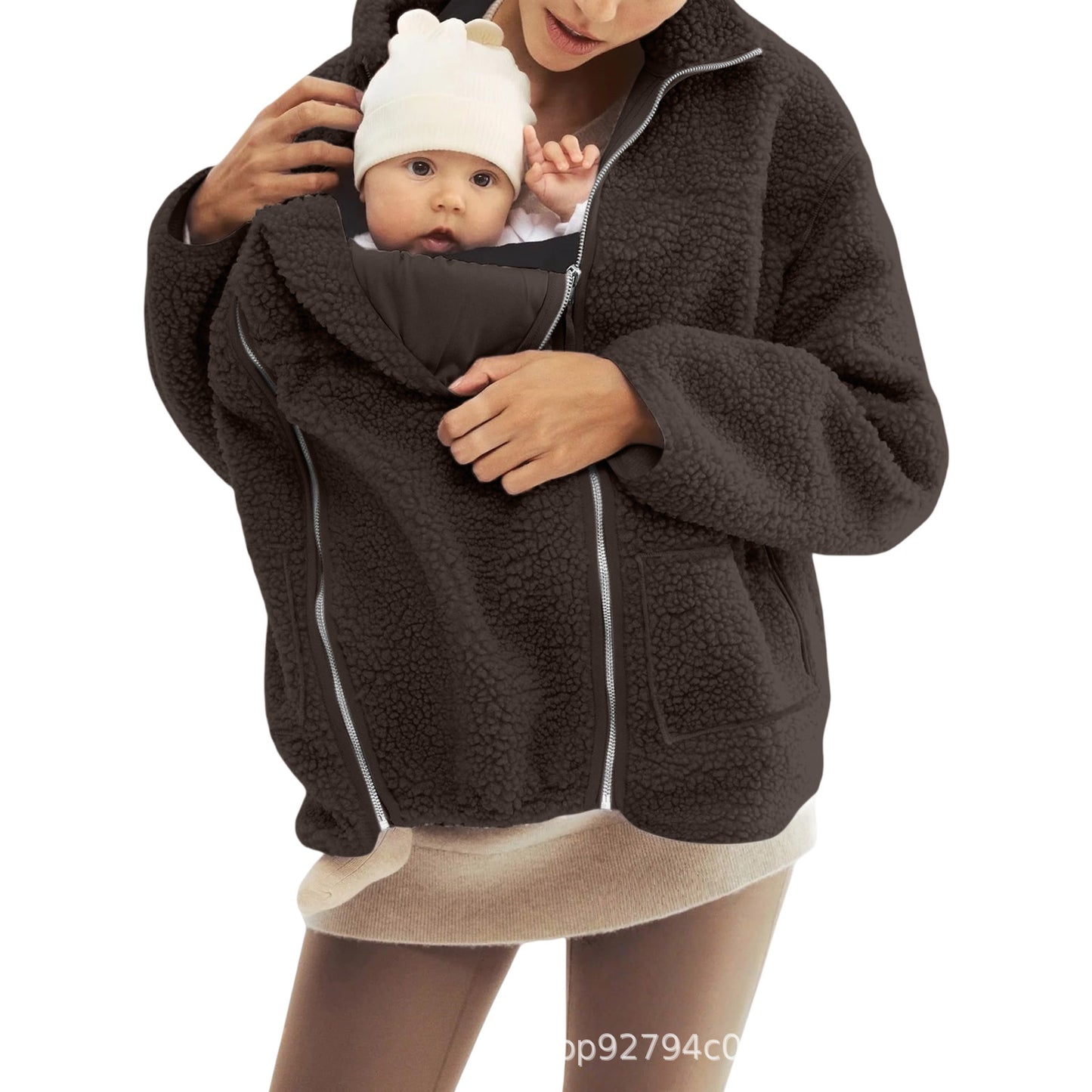 Loose Kangaroo One-piece Solid Color Idle Style Coats