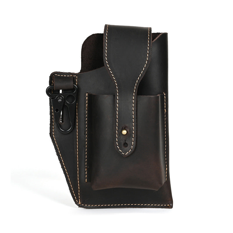 Men's Crazy Horse Leather Retro Cigarette Phone Bags