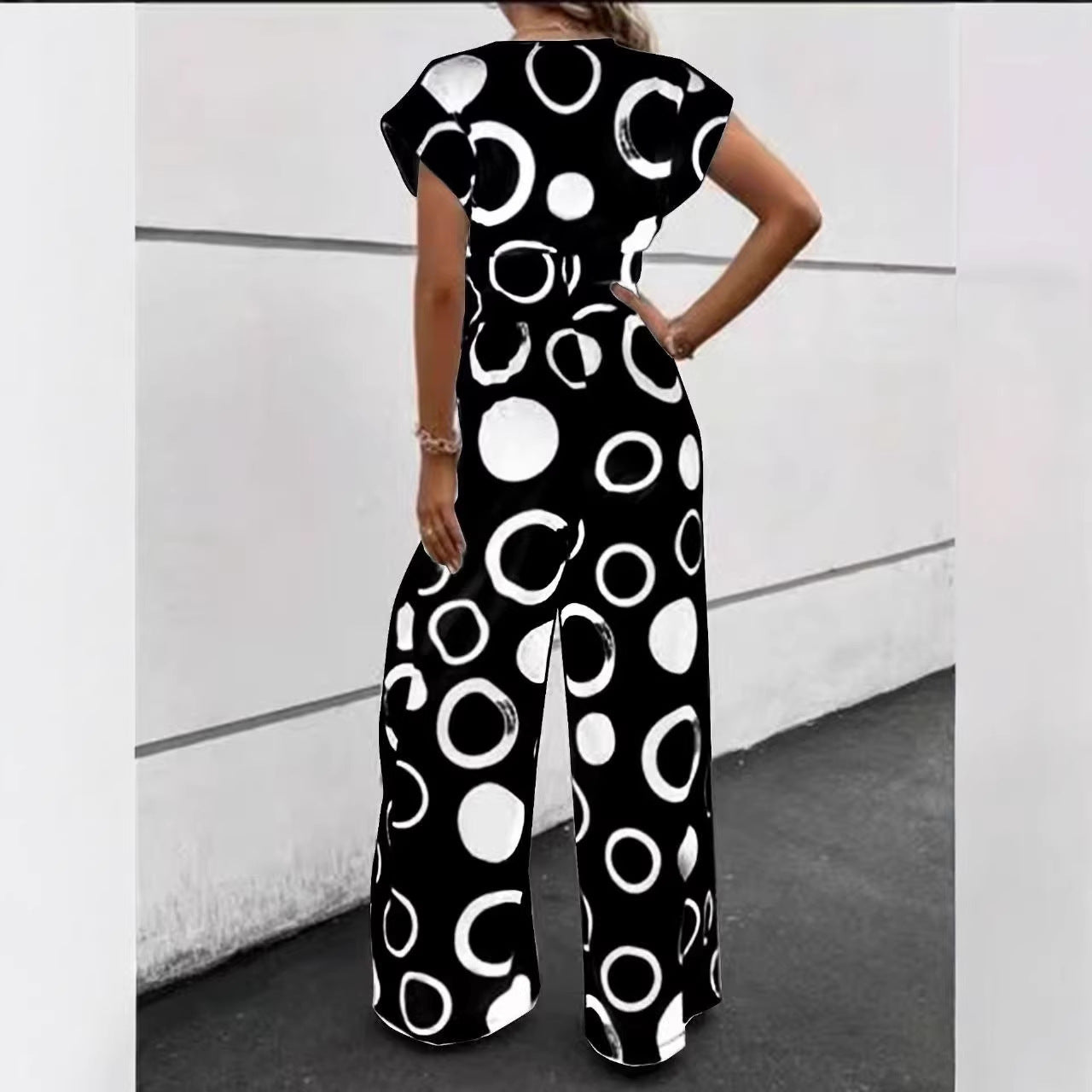 Women's Fashion Elegant Casual High Waist Print Jumpsuits