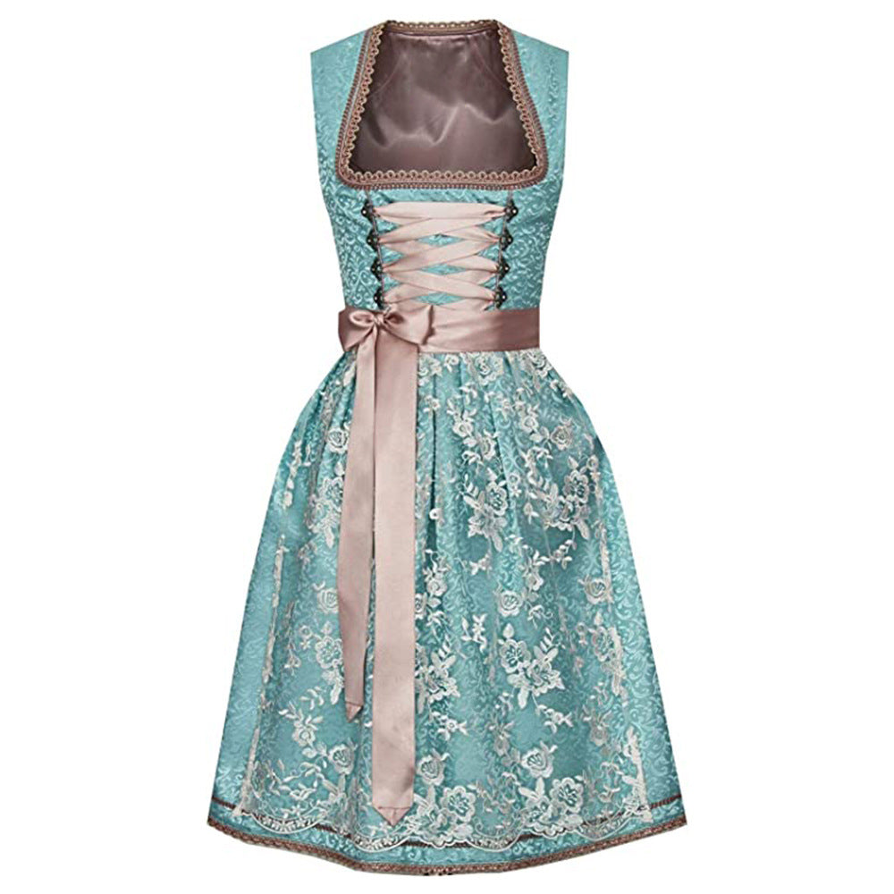 Women's Hot Maid Beer Sleeve Tied Dress Dresses