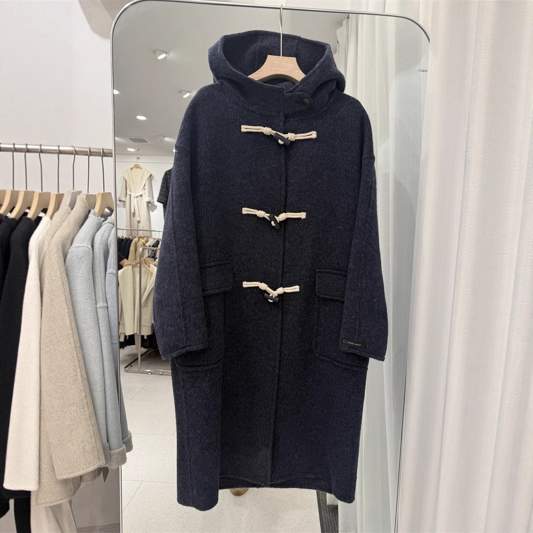 Wool Overcoat Female College Style Thick Coats