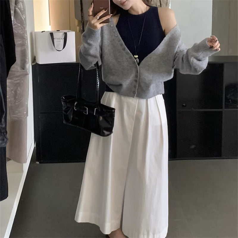 Women's Design Slimming Long Sleeves Contrast Color Suits