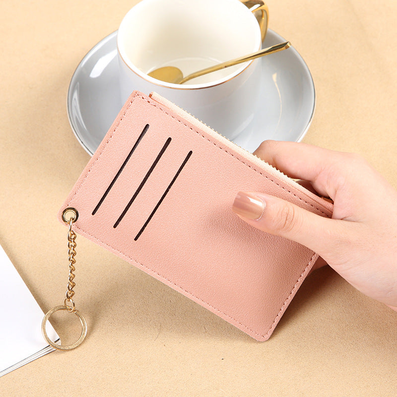Korean Zip Candy Color Bus Bank Card Holder