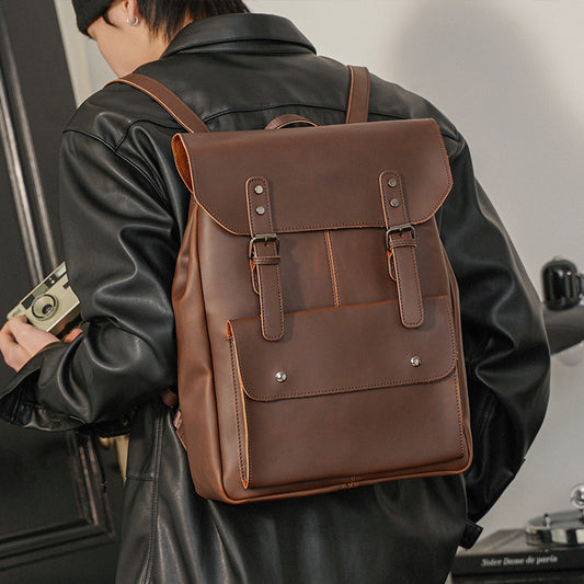 Women's & Men's & Korean Style Retro Simple Leisure Backpacks