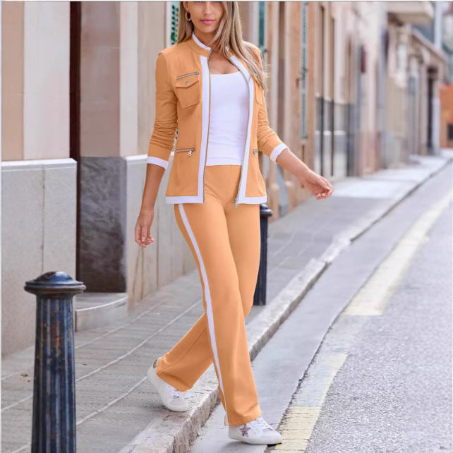 Women's Trendy Long Sleeve Casual Multicolor Suits