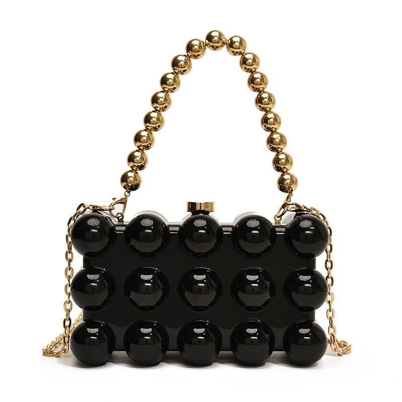 Women's Acrylic Egg Puff Box Fashion Candy Color Western Evening Bags