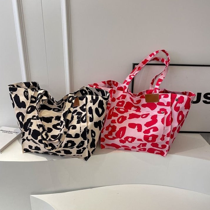 Women's Large Capacity Fashion Canvas Trendy Niche Tote Bags