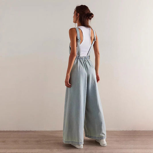 Women's Classic Classy Denim Loose Overalls Jeans