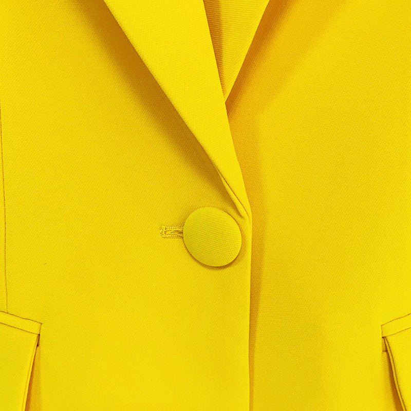 Fashion One Button Cloth Cover Mid-length Suits