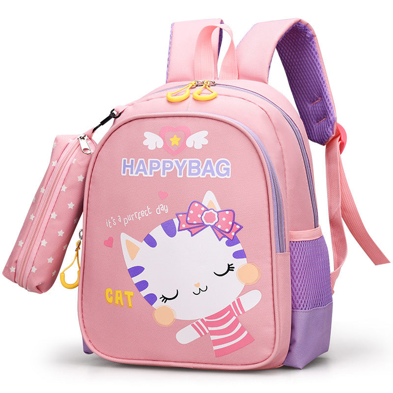Children's Medium Back Class Boys Cartoon Cute Kindergarten School Bags