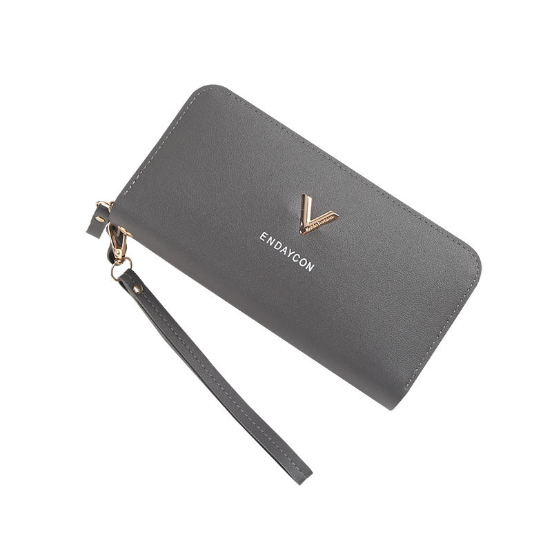 Women's Fashion Simple Lychee Pattern Large Capacity Ladies Wallets