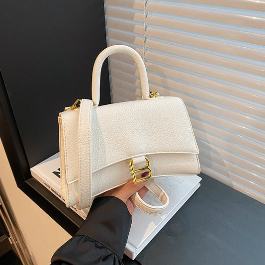 Women's Popular High-grade French Minority Hourglass Portable Shoulder Bags