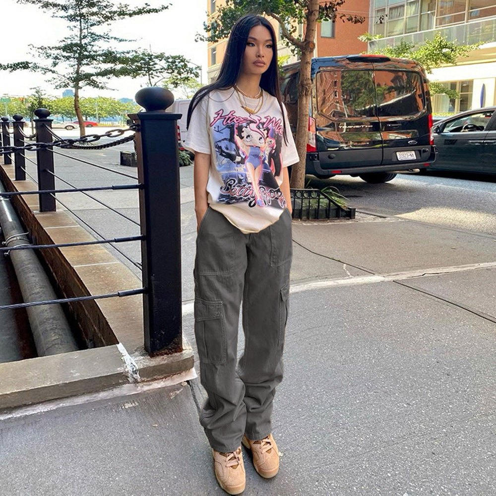 Women's Denim Design Personality Work Clothes Trousers Women's Jeans