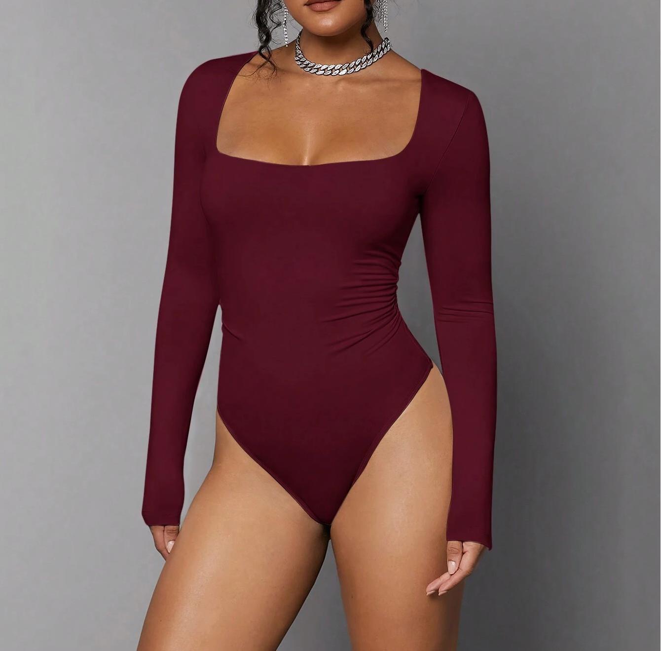 Women's Sexy Base Shirt Tight Long Sleeve Jumpsuits