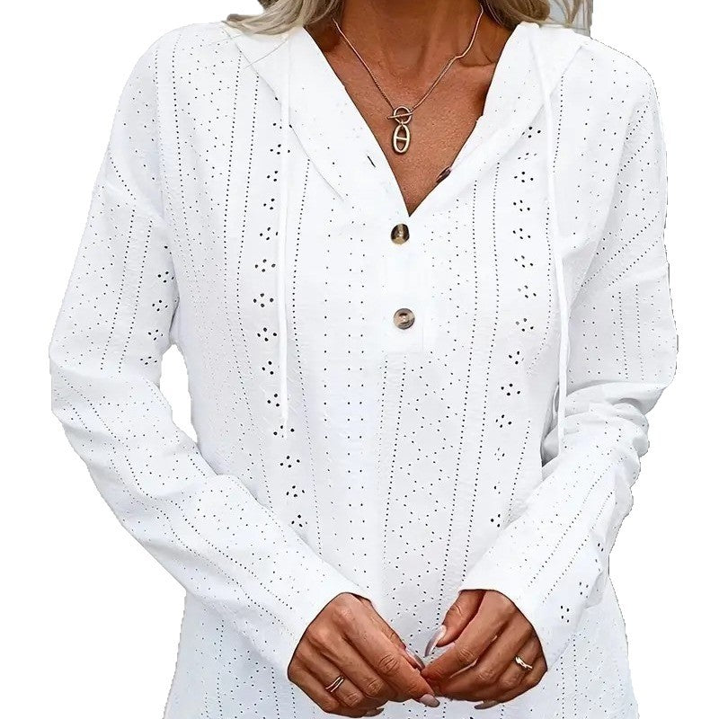Women's Hooded Long Sleeve Loose Western Style Figure Women's Sweater, Sweater