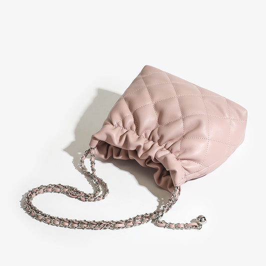 Niche High-grade Rhombus Garbage Style Chain Shoulder Bags