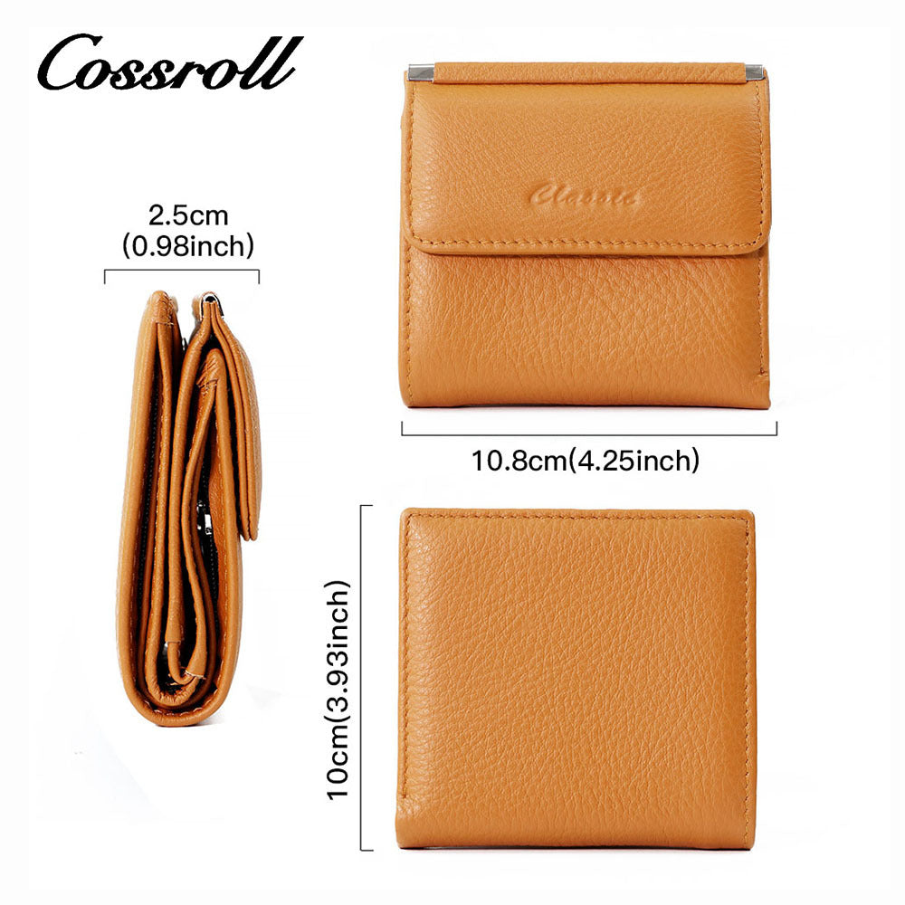 Women's Genuine Leather High-grade Short First Layer Ladies Wallets