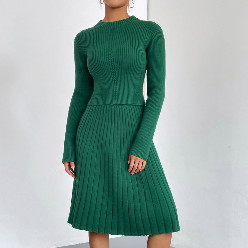 Color A- Line Knitted Slim Fit Sweaters