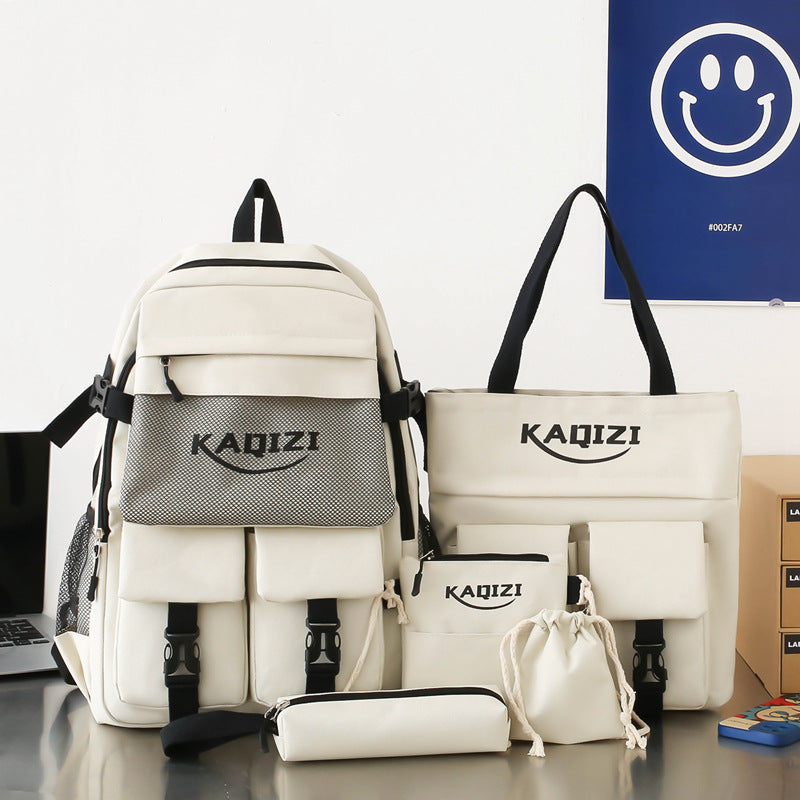 Large Capacity Leisure Junior High Set Middle School Students' Schoolbags