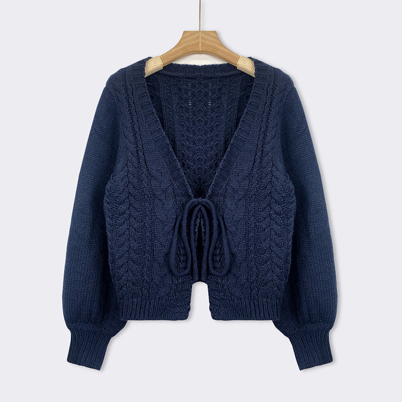 Women's Knitted Thin Comfortable Outer Design Deep Sweaters