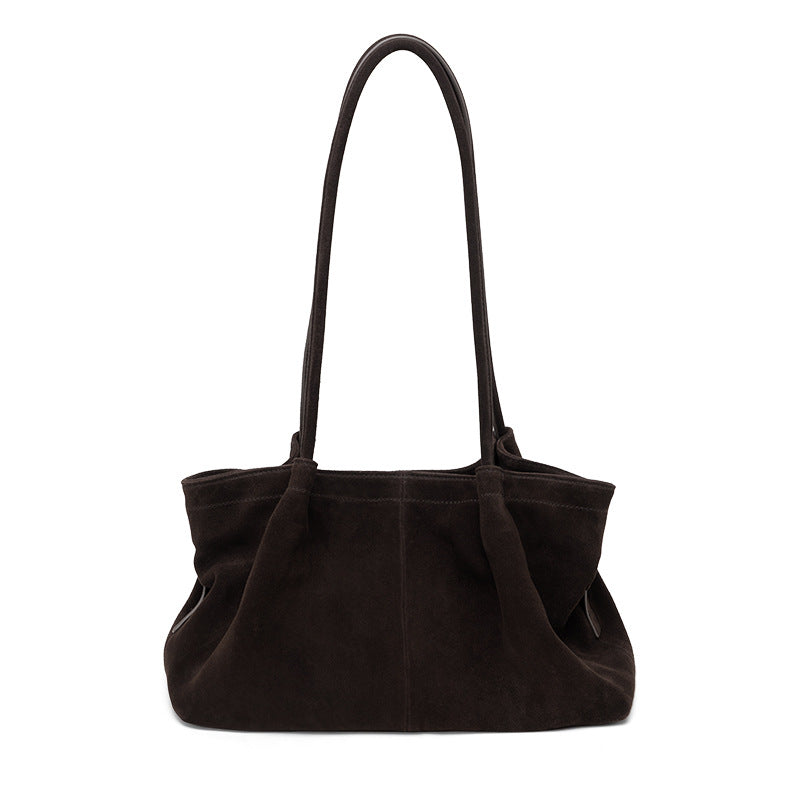 Women's Mild Luxury Retro One Pillow Genuine Handbags