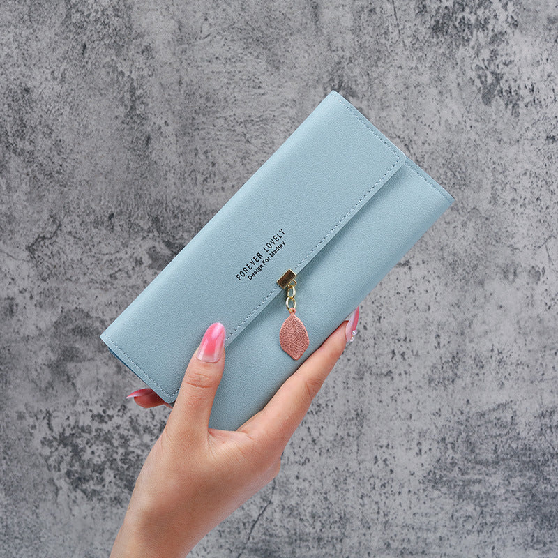 Women's Slouchy Charming Fresh Leaf Document Ladies Wallets