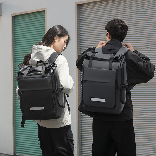 Storage Curved Edge Leisure Roll Top Backpacks