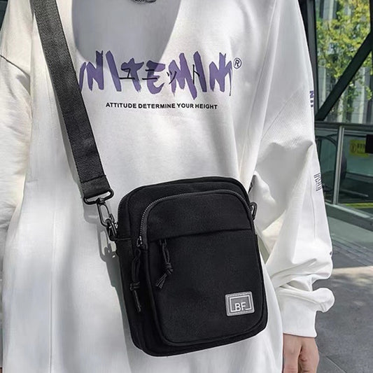 Men's Trendy Simple Versatile Canvas Boys Fashion Men's Messenger Bags