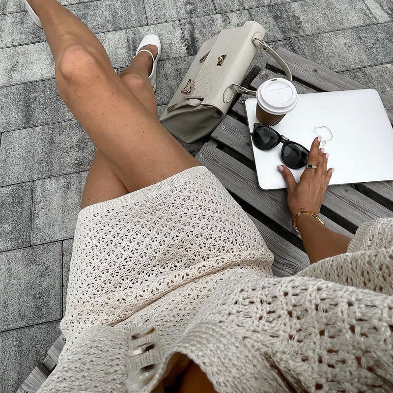 Women's Summer Short-sleeved Knitted Outfit Casual Fashion Suits