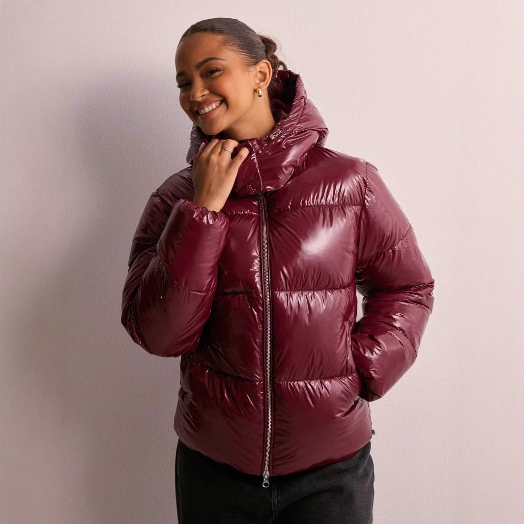 Women's Casual Hooded Cotton Zipper Russian Cold Clothing