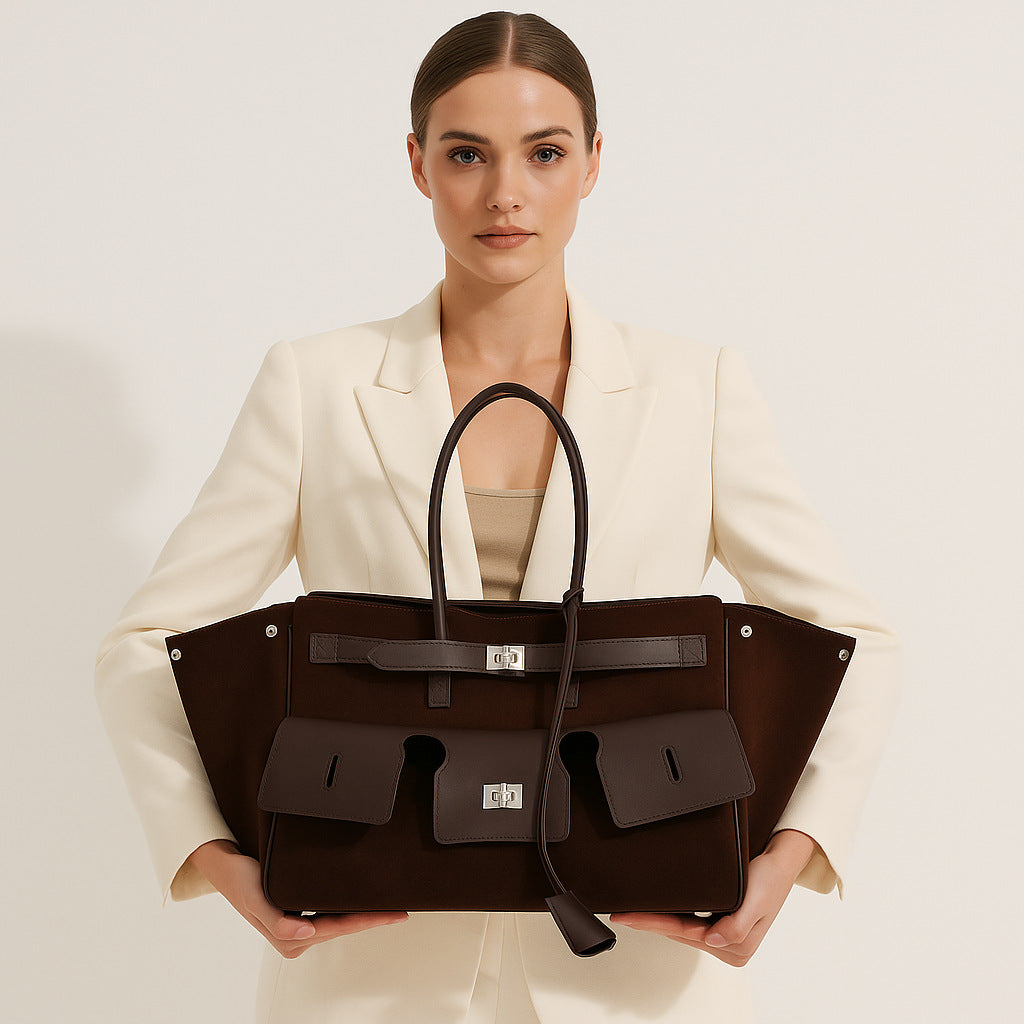 Slouchy Creative Cowhide Commuter Portable Punk Shoulder Bags