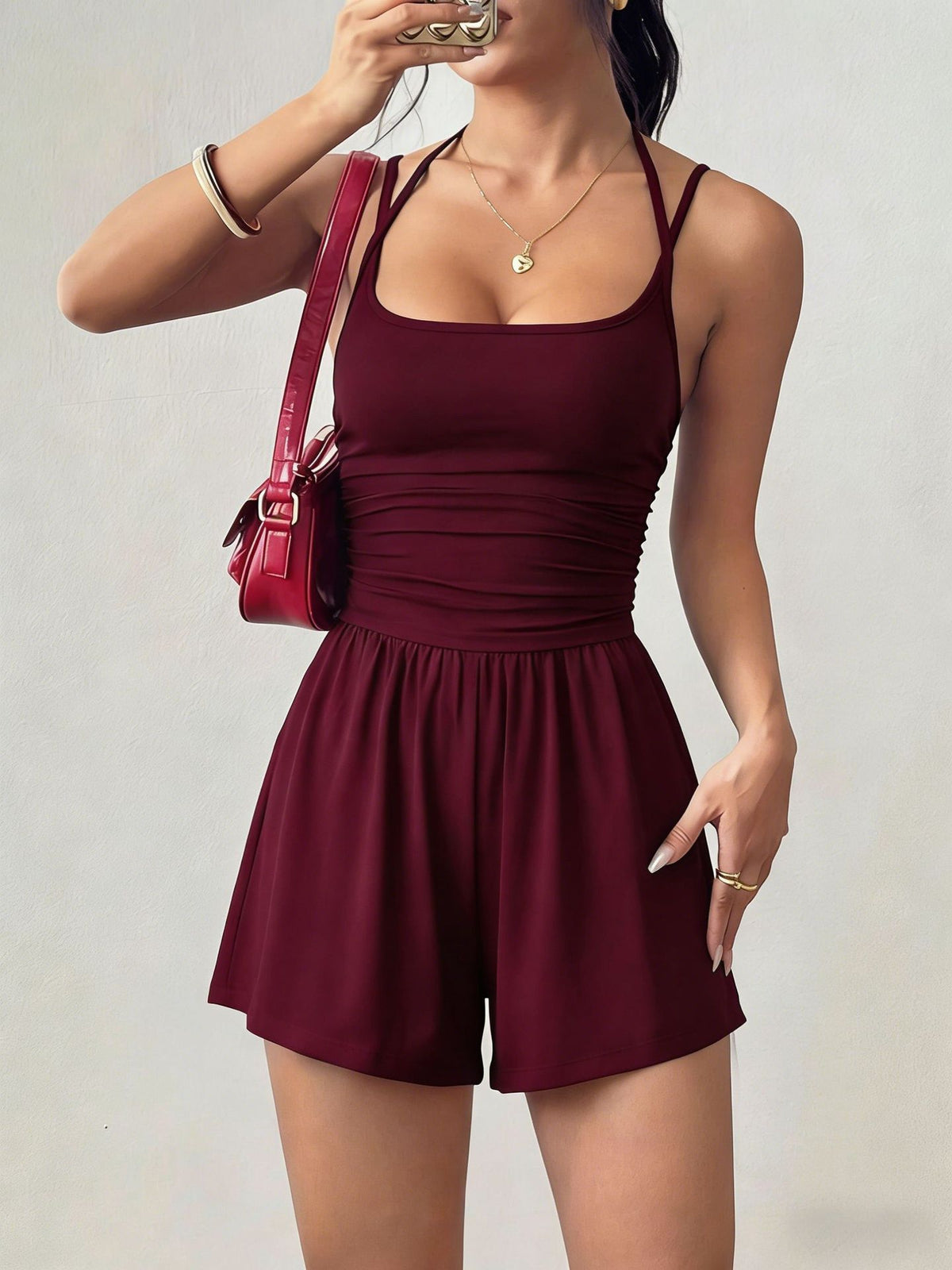 Women's Summer Sling Casual Wide Leg Loose Women's Jumpsuit/clothing